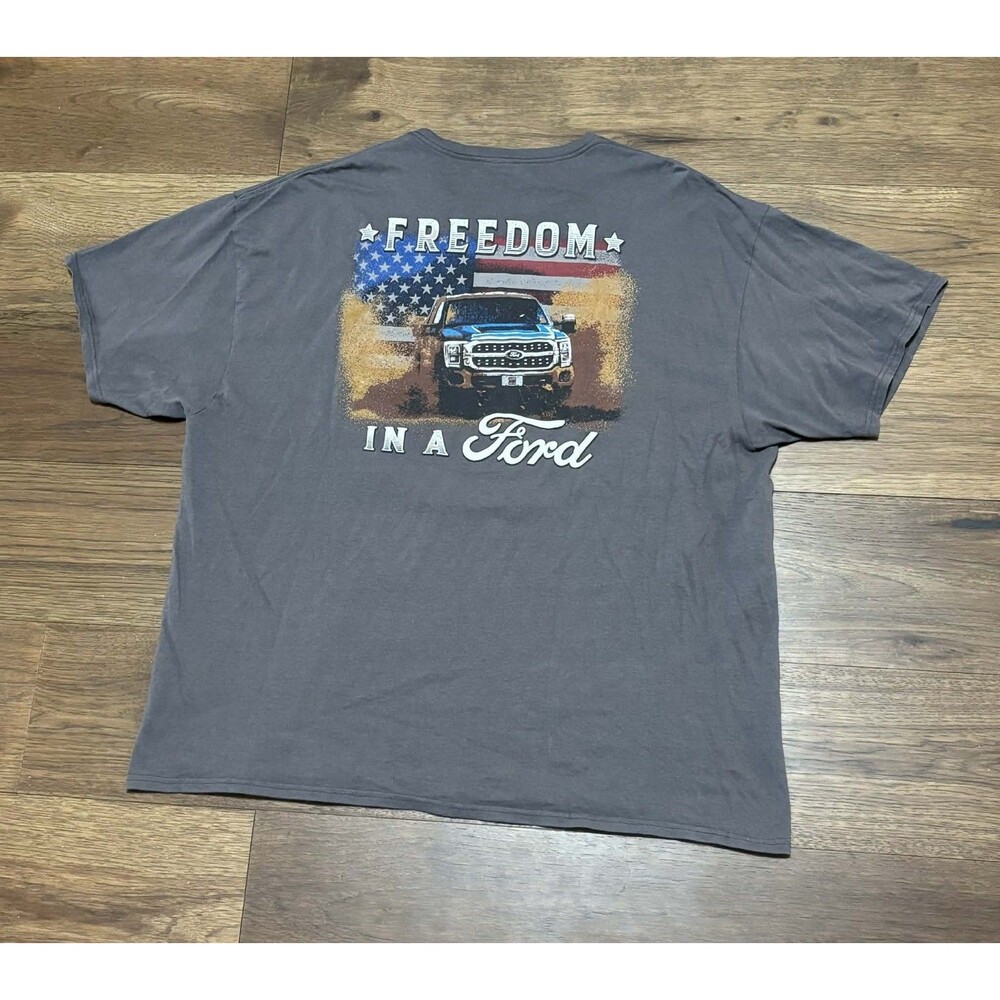 Ford Truck T-Shirt Double Sided Freedom American Flag Adult Men’s Size 3XL